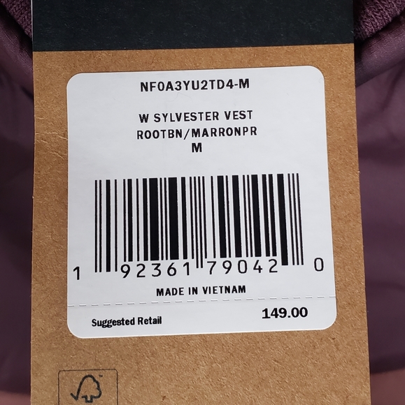 $149 NWT THE NORTH FACE Women's Sylvester Vest Jacket Size Medium Root Brown - Picture 5 of 10